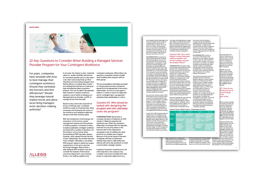 10 Key Questions to Consider