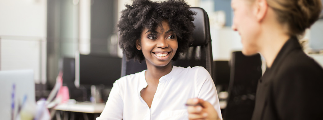 women having conversation