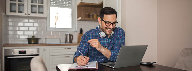 Man working from home